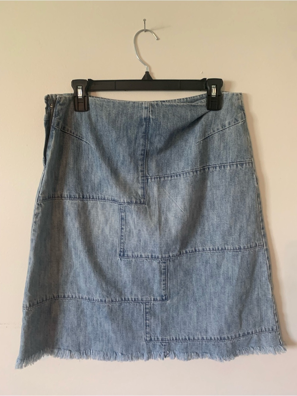 Light Wash Denim J-CREW Patchwork Skirt